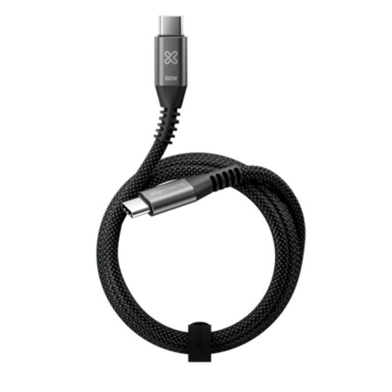 Klip Xtreme - USB cable - 24 pin USB-C - 3 m - Black - 240W Braided Fast Charging