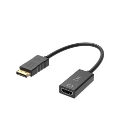 Xtech - Display adapter - 20 pin DisplayPort - 19 pin HDMI Type A - Black - Dis Pt (m) to HDMI (f) XTC-378