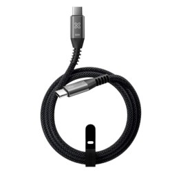Klip Xtreme - USB cable - 24 pin USB-C - 1 m - Black - 60W Braided Fast charging