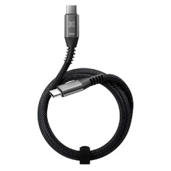 Klip Xtreme - USB cable - 24 pin USB-C - 1.8 m - Black - 100W Braided Fast charging