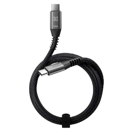Klip Xtreme - USB cable - 24 pin USB-C - 1.8 m - Black - 100W Braided Fast charging