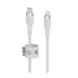Belkin BoostCharge - Cable Lightning - 24 pin USB-C macho a Lightning macho - 3 m - blanco