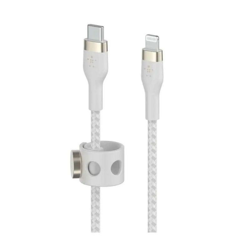 Belkin BoostCharge - Cable Lightning - 24 pin USB-C macho a Lightning macho - 3 m - blanco