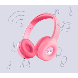 TRUST AUDIFONOS INFANTIL WIRELESS COLOR ROSADO PERSONALIZABLE - 25274