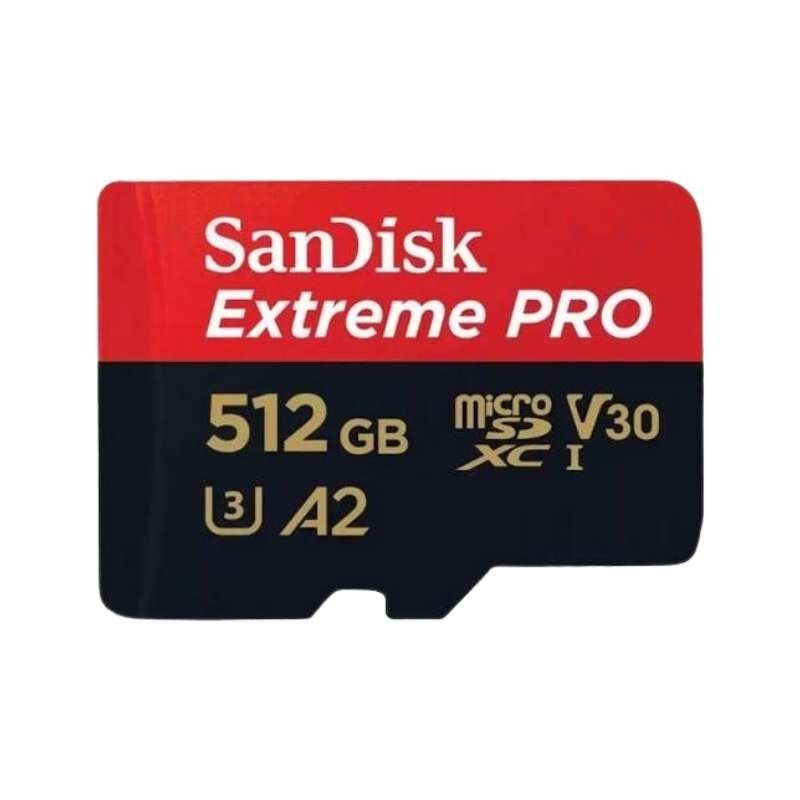 SanDisk Extreme Pro - Tarjeta de memoria flash (adaptador microSDXC a SD Incluido) - 512 GB - A2 / Video Class V30 / UHS-I U3 / 