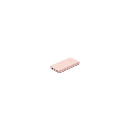 Belkin - Cargador portátil - 10000 mAh - 18 vatios - 3 conectores de salida (24 pin USB-C, 2 x USB) - oro rosa