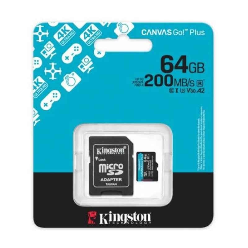 Kingston - Flash memory card - SDHC Memory Card - 64GB microSDXC Canvas Go Plus