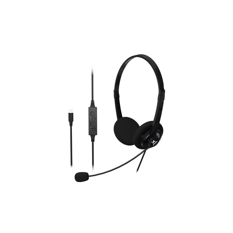 Xtech - XTH-245 - Headphones with microphone - Para Conference / Para Computer - Wired - ENC -In line control - USB-C