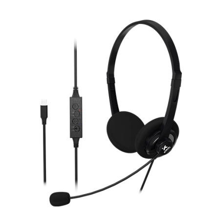 Xtech - XTH-245 - Headphones with microphone - Para Conference / Para Computer - Wired - ENC -In line control - USB-C