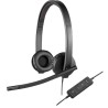 Logitech H570e Wired Headset, Stereo Headphones with Noise-Cancelling Microphone, USB, in-Line Controls with Mute Button, Indica