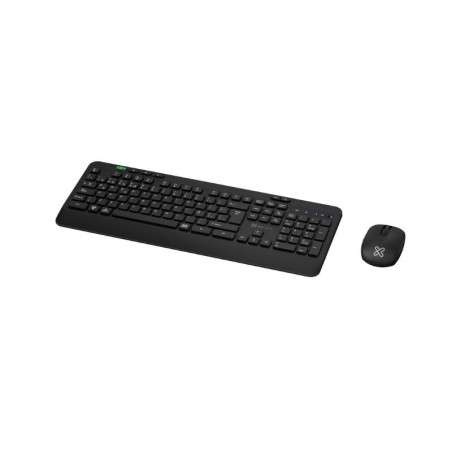 Klip Xtreme - Keyboard and mouse set - Spanish (Latin American) - Wireless - 2.4 GHz / Bluetooth - Black