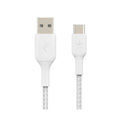 Belkin - Cable Braided - USB-C to USB-A Cable 2M WH