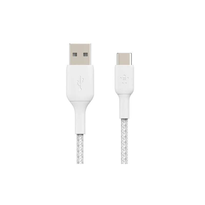 Belkin - Cable Braided - USB-C to USB-A Cable 2M WH