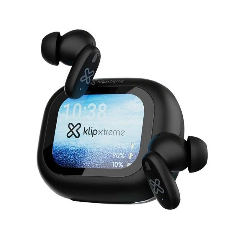 Klip Xtreme - True wireless earphones - Para Phone / Para Portable electronics / Para Tablet - Wireless - 15Hrs Display Black