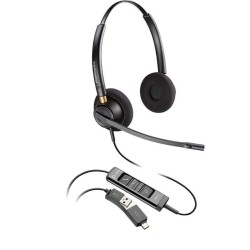 Poly EncorePro 525 - EncorePro 500 series - auricular - en oreja - cableado - USB-A - negro - Certificado para Equipos de Micros
