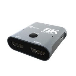 Xtech - 8K HDMI 2-Port Bidirectional Switch - Aluminum Alloy XHA-440