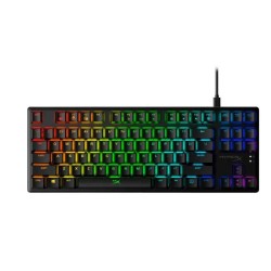 HyperX Alloy Origins Core - Teclado - retroiluminación - USB-C - QWERTY - EE. UU. - interruptor: HyperX Red - negro