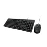 Xtech - Keyboard and mouse set - Wired - Spanish - USB - Black - Multimedia XTK-302S