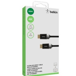 Belkin High Speed HDMI Cable - Cable HDMI con Ethernet - HDMI macho a HDMI macho - 2 m - compatibilidad con 4K