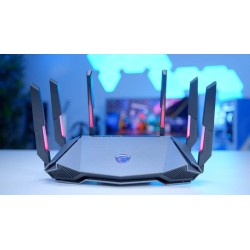 MSI Radix AXE6600 WiFi 6E Tri-Band Gaming Router, AI QoS, RGB