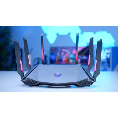 MSI Radix AXE6600 WiFi 6E Tri-Band Gaming Router, AI QoS, RGB