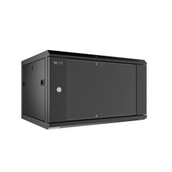 Nexxt Solutions Infrastructure - Wall mount enclosure - SPCC steel / Tempered glass - Black / RAL 9005 - 12U 600X600