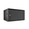 Nexxt Solutions Infrastructure - Wall mount enclosure - SPCC steel / Tempered glass - Black / RAL 9005 - 12U 600X600