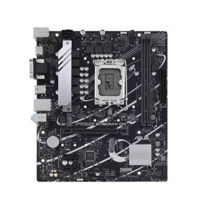 ASUS PRIME B760M-K D4 - Placa base - micro ATX - Socket LGA1700 - B760 Chipset - USB 3.2 Gen 1 - 2.5 Gigabit LAN - Tarjeta gráfi