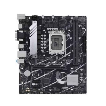 ASUS PRIME B760M-K D4 - Placa base - micro ATX - Socket LGA1700 - B760 Chipset - USB 3.2 Gen 1 - 2.5 Gigabit LAN - Tarjeta gráfi