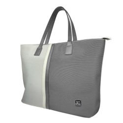 Klip Xtreme - Notebook carrying case and handbag - 15.6" - 1200D polyester - Gray/White - Ladies Bag