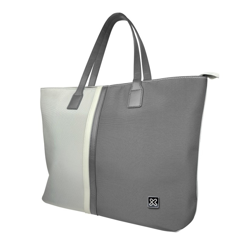 Klip Xtreme - Notebook carrying case and handbag - 15.6" - 1200D polyester - Gray/White - Ladies Bag