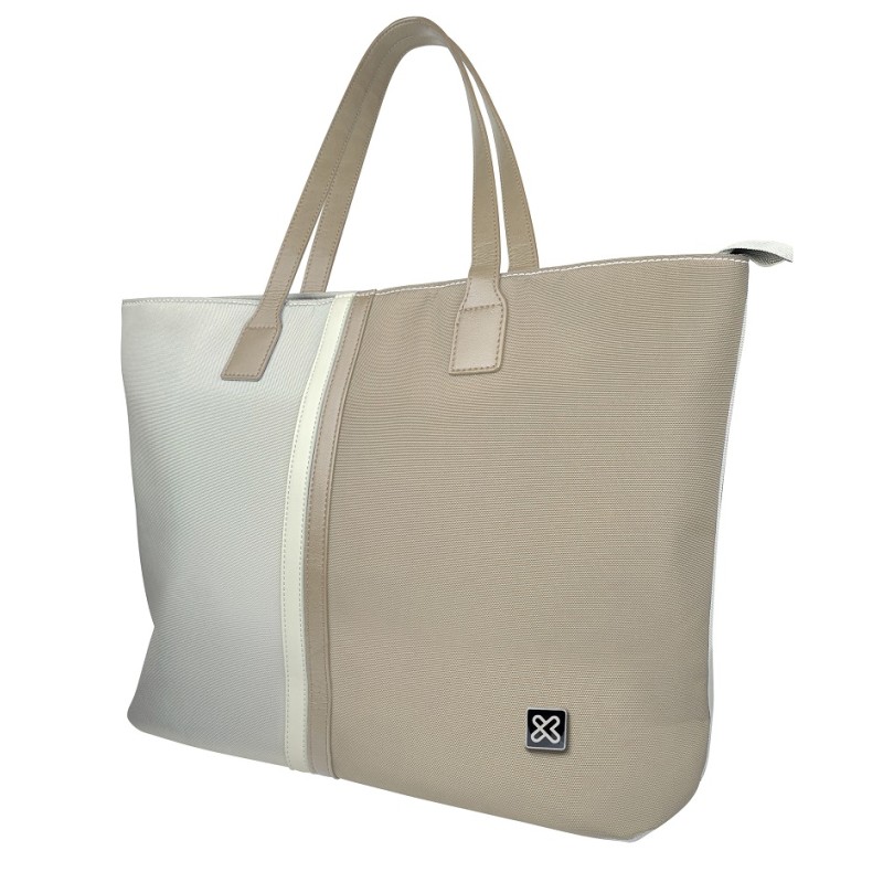 Klip Xtreme - Notebook carrying case and handbag - 15.6" - 1200D polyester - Beige/White - Ladies Bag