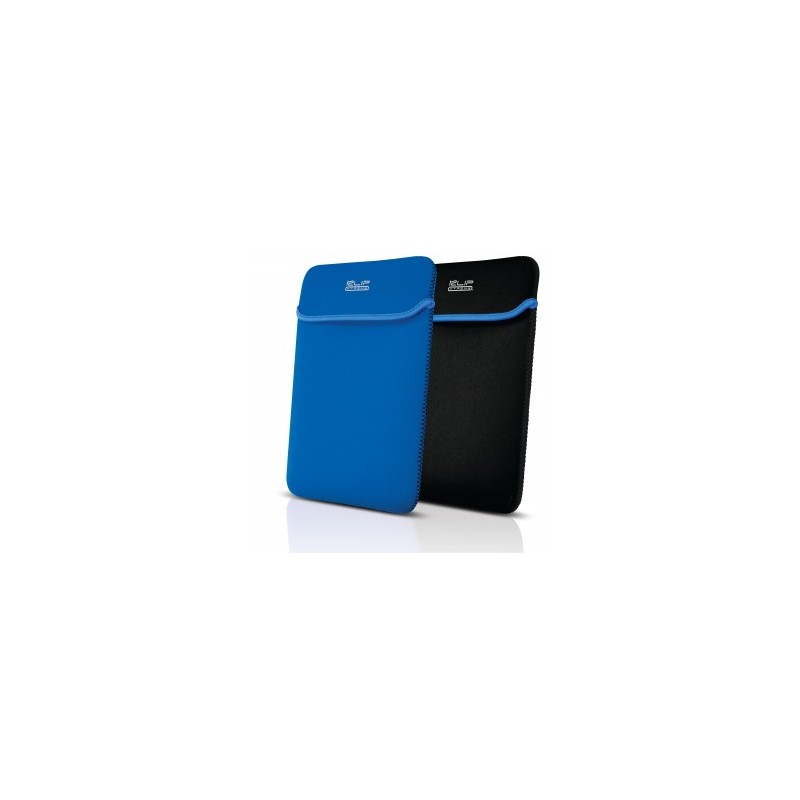 Klip Xtreme - Notebook sleeve - 15.6 in - Black blue - neoprene reversable