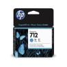 HP 712 - 29 ml - cián - original - DesignJet - cartucho de tinta - para DesignJet Studio, T210, T230, T250, T630, T650