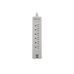 Forza - Surge protector - AC 110/220 V - 5 Tomas de Corriente - UNV NEMA 2USB 5ft WH