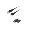 Xtech -   XTC-365 - Data cable - USB  to  Micro USB 3.0 - 91 cm - Black - 3ft for hard drives