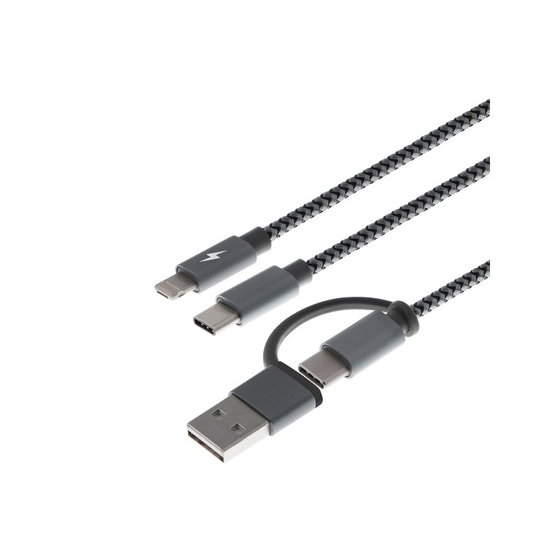 Xtech - USB cable - USB Type A or C - Micro USB or Lightning and USB type C - 1.2 m - only chargingXTC-560