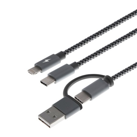 Xtech - USB cable - USB Type A or C - Micro USB or Lightning and USB type C - 1.2 m - only chargingXTC-560