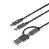 Xtech - USB cable - USB Type A or C - Micro USB or Lightning and USB type C - 1.2 m - only chargingXTC-560