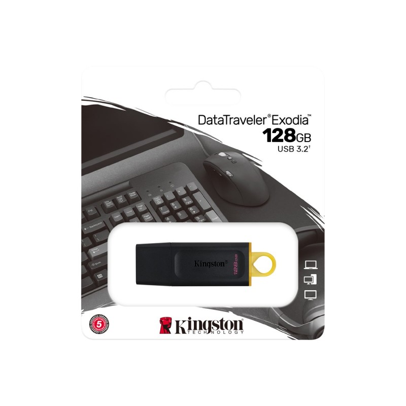 Kingston DataTraveler Exodia - Unidad flash USB - 128 GB - USB 3.2 Gen 1