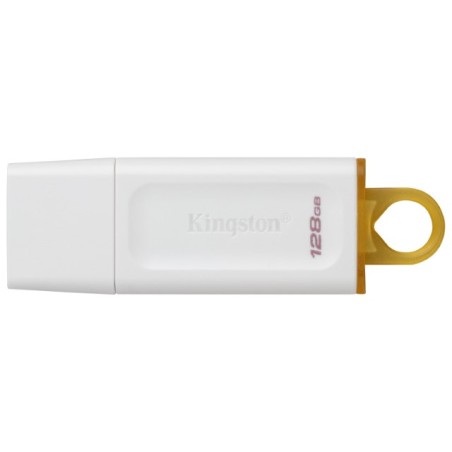 Kingston - USB flash drive - 128 GB - USB 3.0 - Plastic White-Yellow