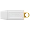 Kingston - USB flash drive - 128 GB - USB 3.0 - Plastic White-Yellow