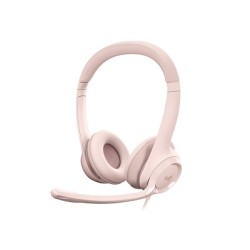 Logitech H390 Wired Headset for PC/Laptop, Rose - Auricular - en oreja - cableado - USB-A - rosa