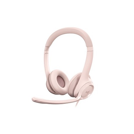 Logitech H390 Wired Headset for PC/Laptop, Rose - Auricular - en oreja - cableado - USB-A - rosa