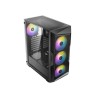 Antec - AX61 - Mid tower - Steel + Plastic - Tempered glass - Micro-ATX / ITX
