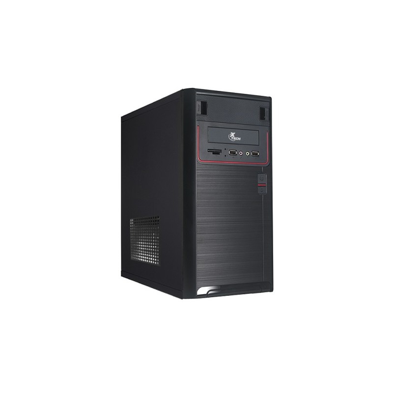 Xtech - Desktop - Micro ATX - All black - pc case 600W ps logo