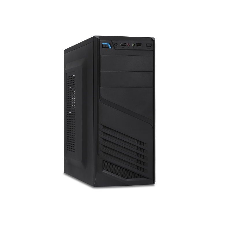 Xtech - Desktop - All black - ATX - pc case 600W ps
