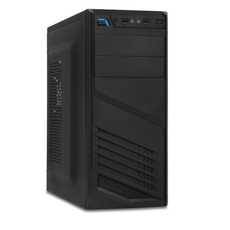 Xtech - Desktop - All black - ATX - pc case 600W ps